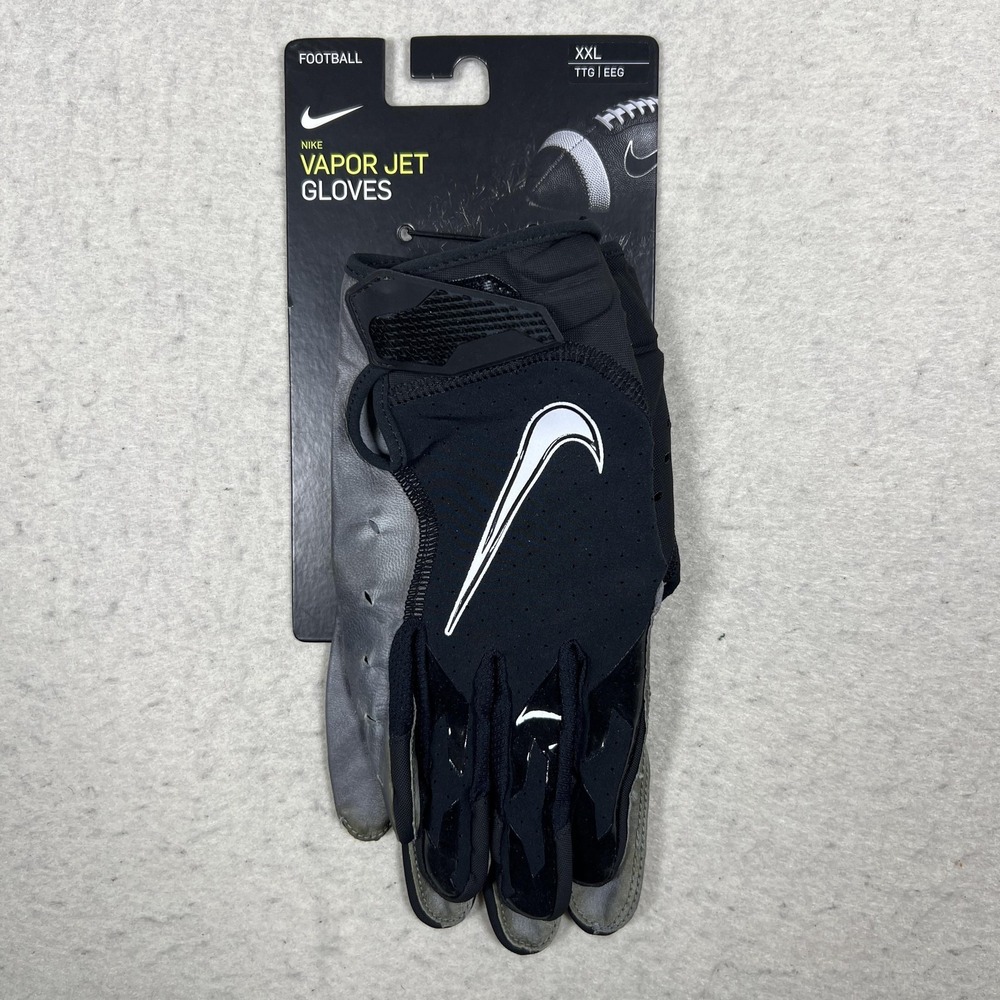Nike‎ Vapor Jet Football Gloves Mens XXL Wide Receiver Black CZ8155-017
